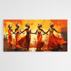 African dancers painting