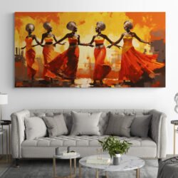 African dancers painting
