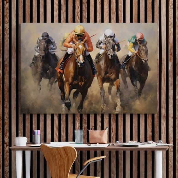 Horse racing painting