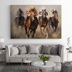 Horse racing painting