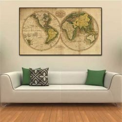 Vintage world map