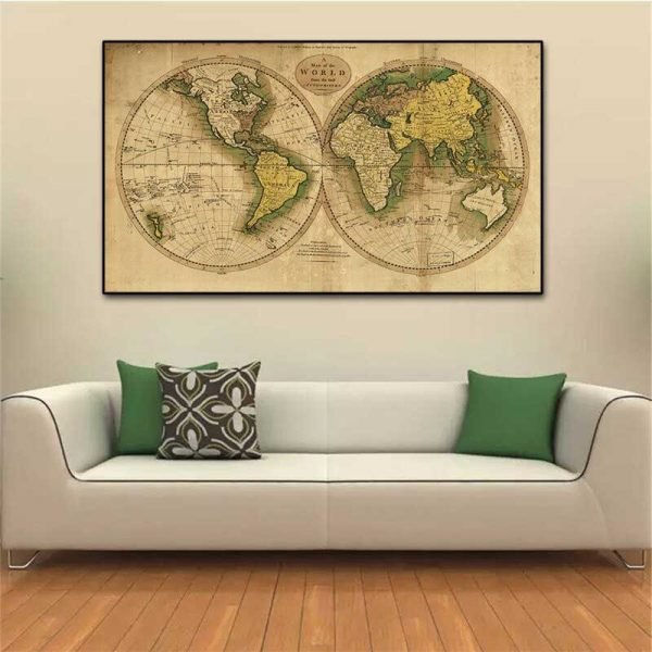 Vintage world map