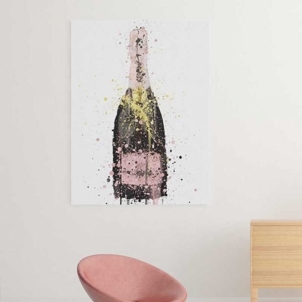 Champagne bottle art