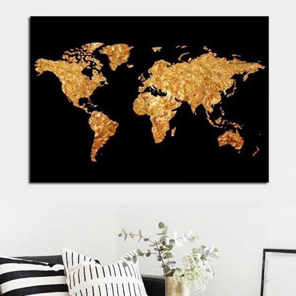 Gold world map