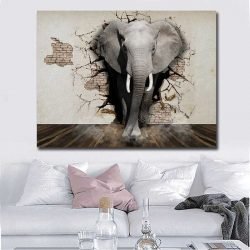 Elephant wall art 3d