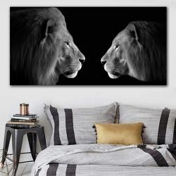 Lion and lioness wall art