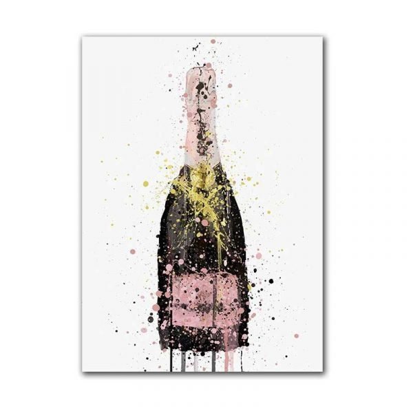 Champagne bottle art