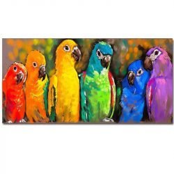 Colorful parrot painting