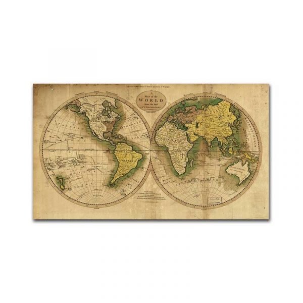 Vintage world map