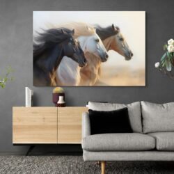 Wild horses painting