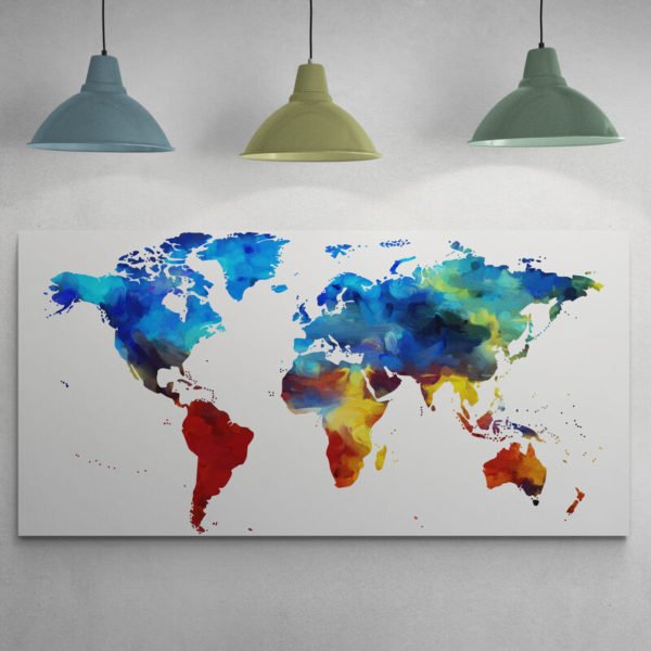 Colorful world map