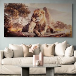 Lion and cub painting