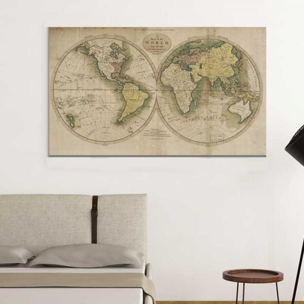 Vintage world map