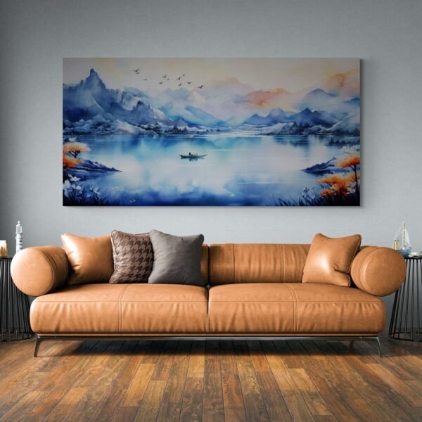 Abstract mountain painting