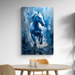 Blue horse painting