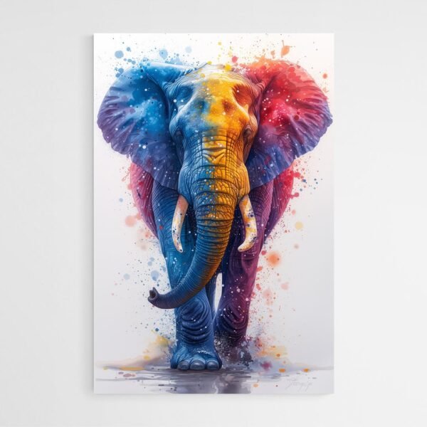 Colorful elephant painting