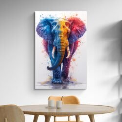 Colorful elephant painting