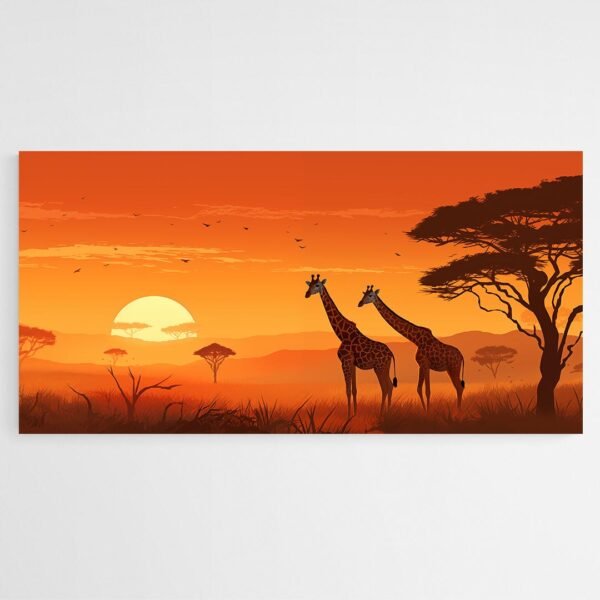 Giraffe canvas wall art