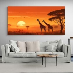 Giraffe canvas wall art