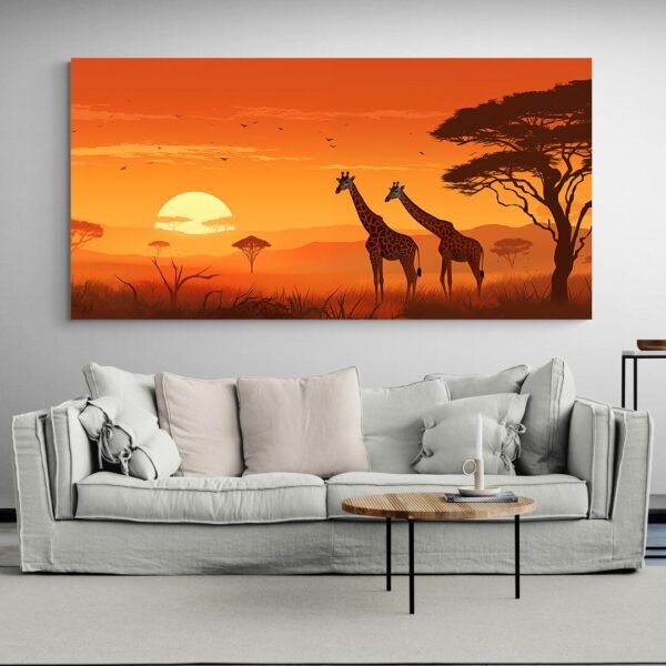 Giraffe canvas wall art