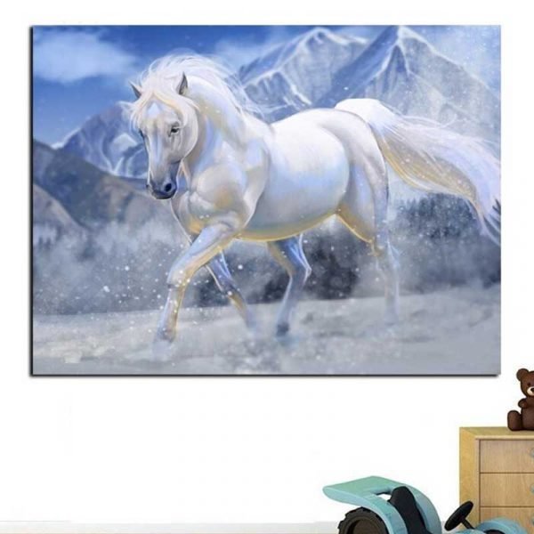 White horse painting