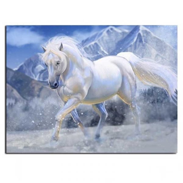 White horse painting