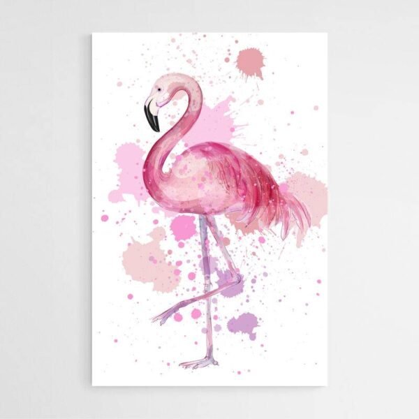 Pink flamingo painting