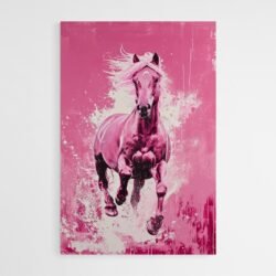 Pink horse painting