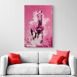 Pink horse painting