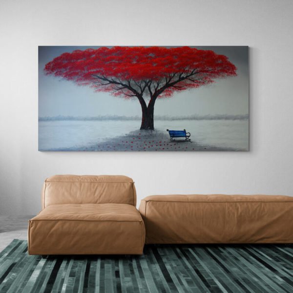 Red tree painting