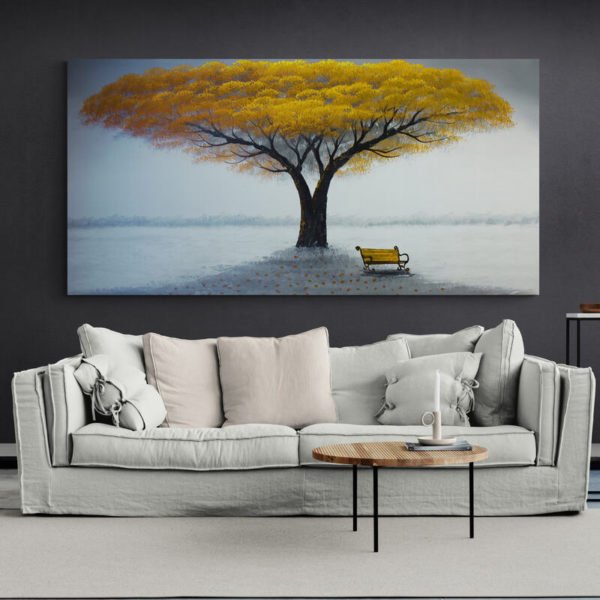 Yellow tree painting