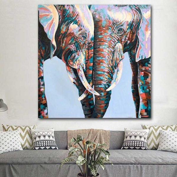 Canvas elephant painting