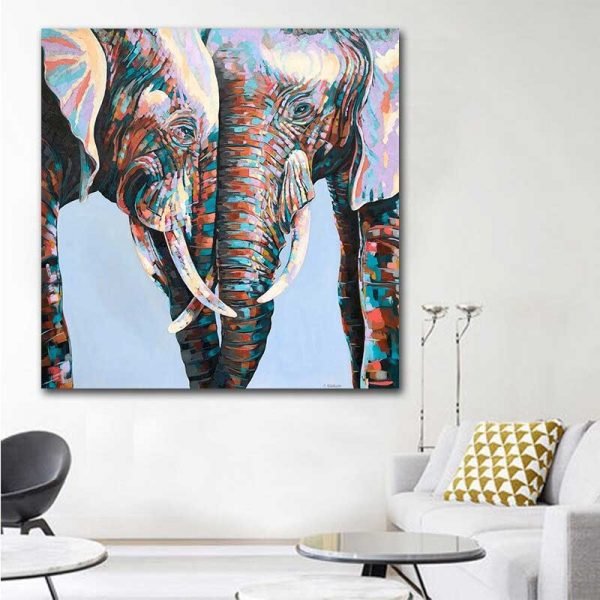 Canvas elephant painting