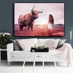 Highland cow painting