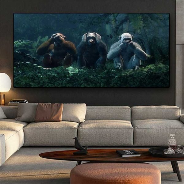 3 monkeys art