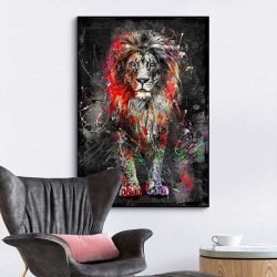 Lion colorful painting