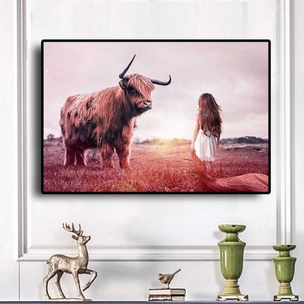 Highland cow painting