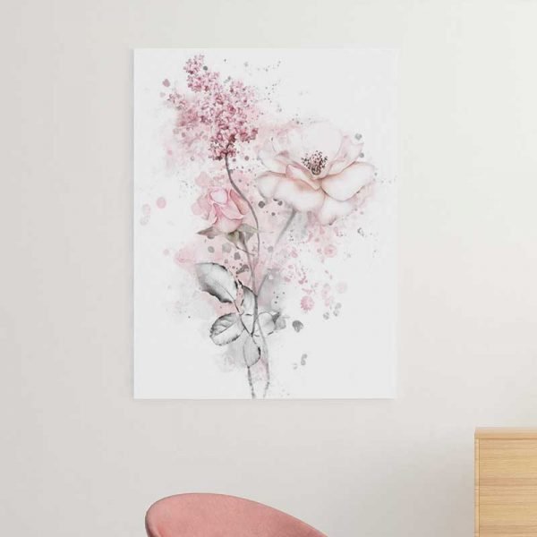 Pink flower painting