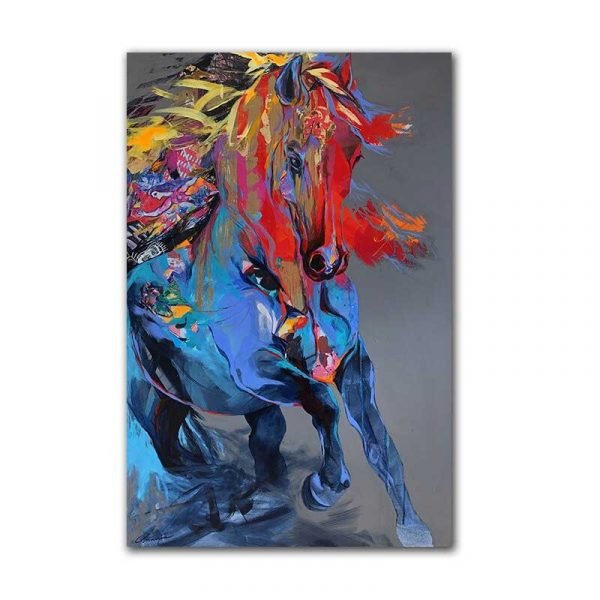 Abstract horse painting