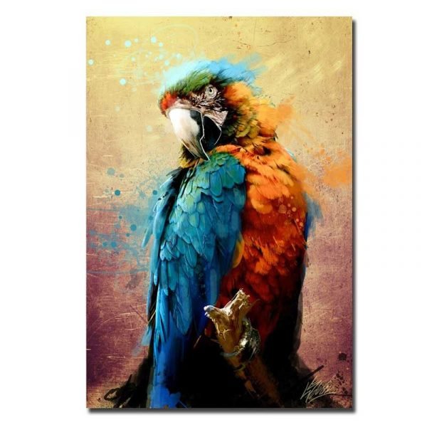 Parrot watercolor painting