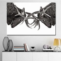 Elk canvas wall art