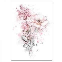 Pink flower painting