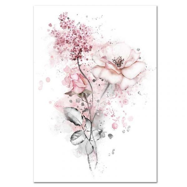 Pink flower painting