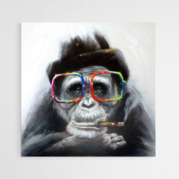 Funny monkey with glasses