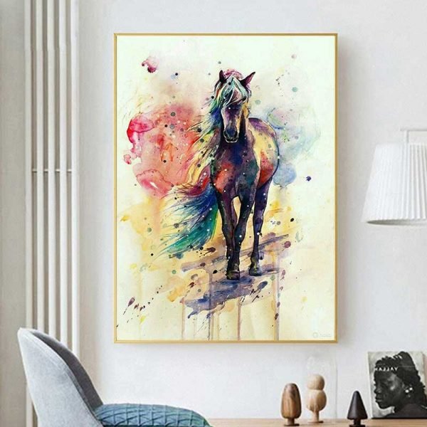 Colorful horse art