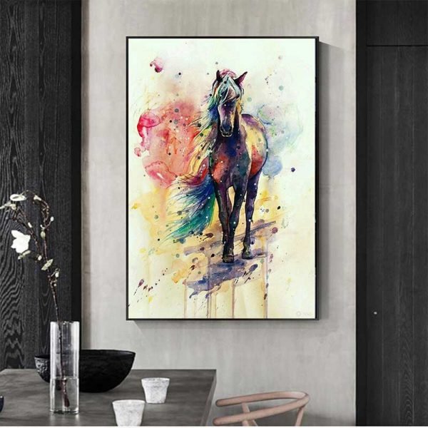 Colorful horse art