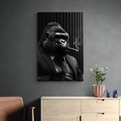 Gorilla smoking