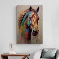 Painting of a horse head