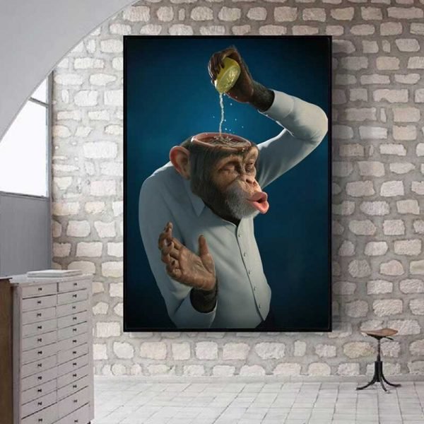 Chimpanzee painting