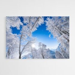 Winter forest painting